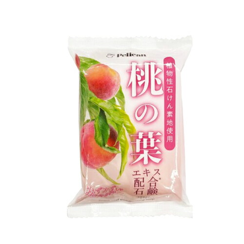 ◆ペリカン石鹸 モイスチャ—ソープ 75g x96個セット (桃の葉･アロエ･ヒアルロン酸せっけんより選択) - マイルドな洗い上がりのモイスチャーソープ。(植物性石けん素地使用)(送料無料) ◇ペリカン石鹸 モイスチャ—ソープ 75g x96個セット (桃の葉・アロエ
