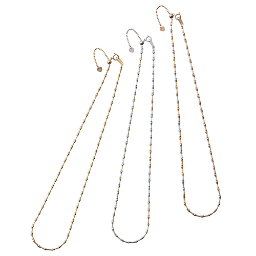 Good-HEARTZ JEWELRY Series(ジュエリーシリーズ) グッドハーツネックレス 40cm + アジャスター5cm (KY6001YG40(イエローゴールド)・KY6001WG40(ホワイトゴールド)・KY6001PG40(ピンクゴールド))(ハーツネックレス)(送料無料)