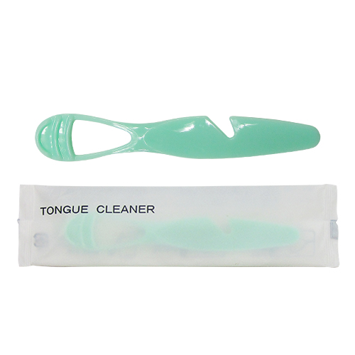タンクリーナー (TONGUE CLEANER)×500個セット - 舌掃除に、表裏両面使える舌クリーナー。突起ブラシと舌苔かき出し。(ホテルアメニティ)(舌ブラシ)(個包装タイプ)(送料無料)(DT)_1