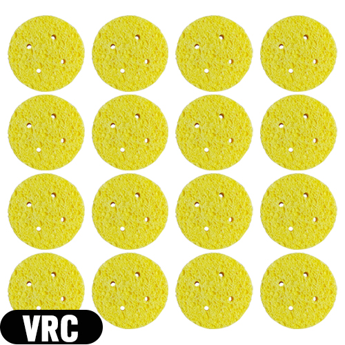 (メール便(日本郵便))丸型スポンジ(湿性導子用) VRC(R-C) スポンジ (70×15mm) ×16枚セット  - 優れた吸水性と優しい肌触りの、植物性セルローススポンジを使用しています。(干渉･吸引･低周波用スポンジ)(送料無料)