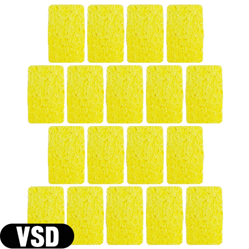 (即日発送)(メール便(日本郵便))平型スポンジ(湿性導子用) VSD(S-D) スポンジ (75×47×15mm) ×18枚セット  - 優れた吸水性と優しい肌触りの、植物性セルローススポンジを使用しています。(干渉･吸引･低周波用スポンジ)(送料無料)