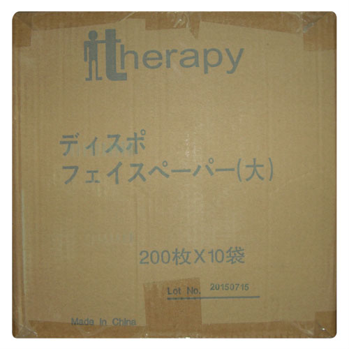ディスポ・フェイスペーパー(大 30×50cm)2,000枚(切れ目無し)(正規代理店)(セラピ正規代理店)(業務用)(送料無料)