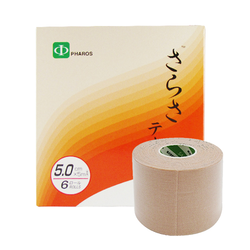 ファロス(PHAROS) さらさ テープ ベージュ 5cm×5m×6巻 (半ケース10個入り) - 人気の5cm×5m×6巻タイプのみとなります。(送料無料) ファロス(PHAROS) さらさ テープ ベージュ 5cm×5m×6巻 (半ケース10個