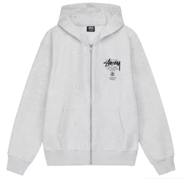 STUSSY ステューシー WORLD TOUR ZIP HOOD 3973514[full zip hooded sweat] パーカー フード フーディ トップス Zip up ジップパーカー [並行輸入品]_3