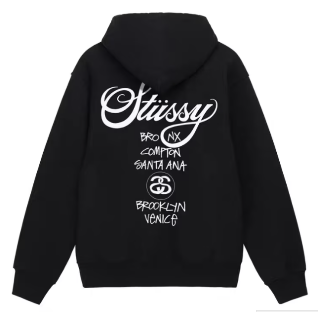 STUSSY ステューシー WORLD TOUR ZIP HOOD 3973514[full zip hooded sweat] パーカー フード フーディ トップス Zip up ジップパーカー [並行輸入品]_4