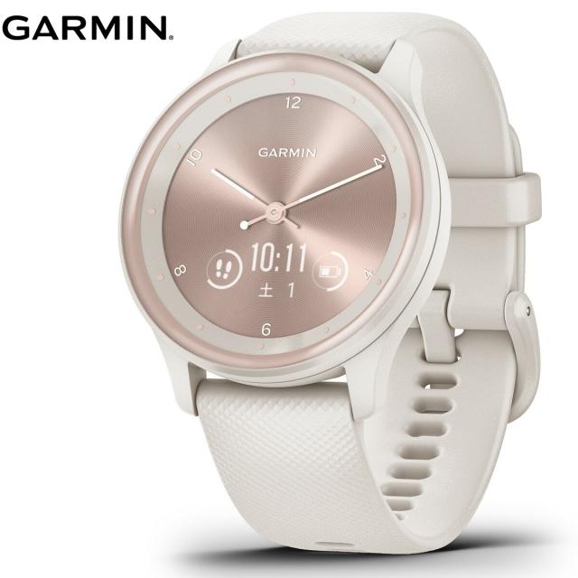 ガーミン GARMIN vivomove Sport ヴィヴォムーヴ スポーツ ライフログ スマートウォッチ 腕時計 メンズ レディース Peach Gold/Ivory 010-02566-41