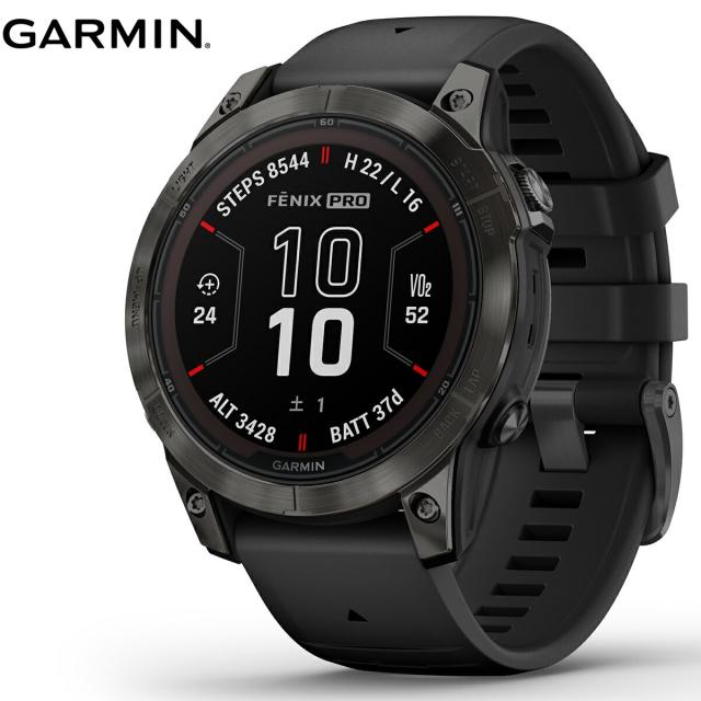 ガーミン GARMIN fenix 7 Pro Sapphire Dual Power フェニックス 7 プロ サファイヤ デュアルパワー 010-02777-52 Ti Carbon Gray DLC / Black GPS ソーラー スマートウォッチ 腕時計