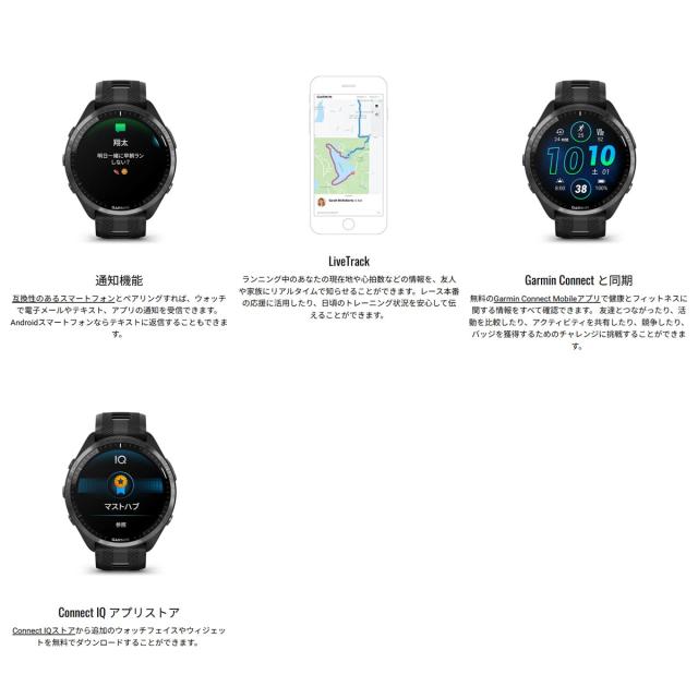 ガーミン GARMIN Forerunner 965 Black フォアランナー 965 010