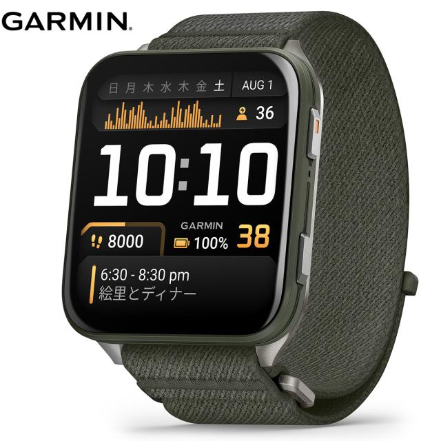 ガーミン GARMIN Venu X1 ヴェニュー エックスワン GPS スマートウォッチ ライフログ 腕時計 メンズ レディース 010-02980-22 Moss