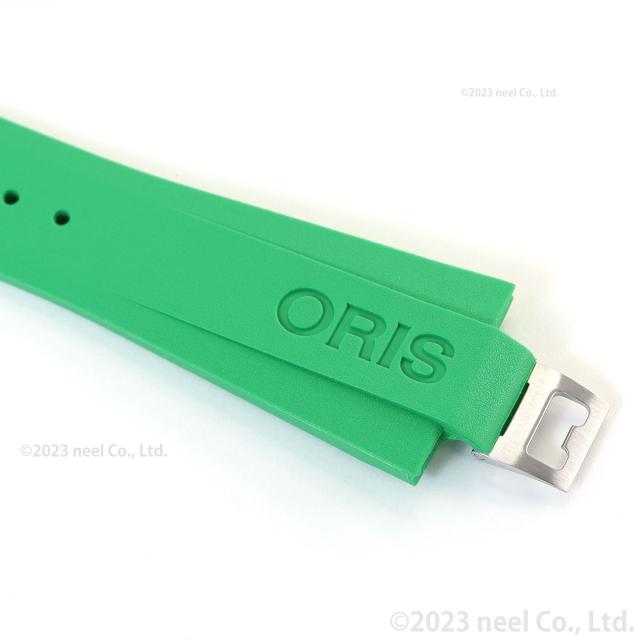 オリス ORIS アクイスデイト キャリバー400 41.5mm用 グリーンラバーストラップ 替えバンド メンズ 07 4 22 77FC_3