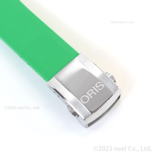 オリス ORIS アクイスデイト キャリバー400 41.5mm用 グリーンラバーストラップ 替えバンド メンズ 07 4 22 77FC_6