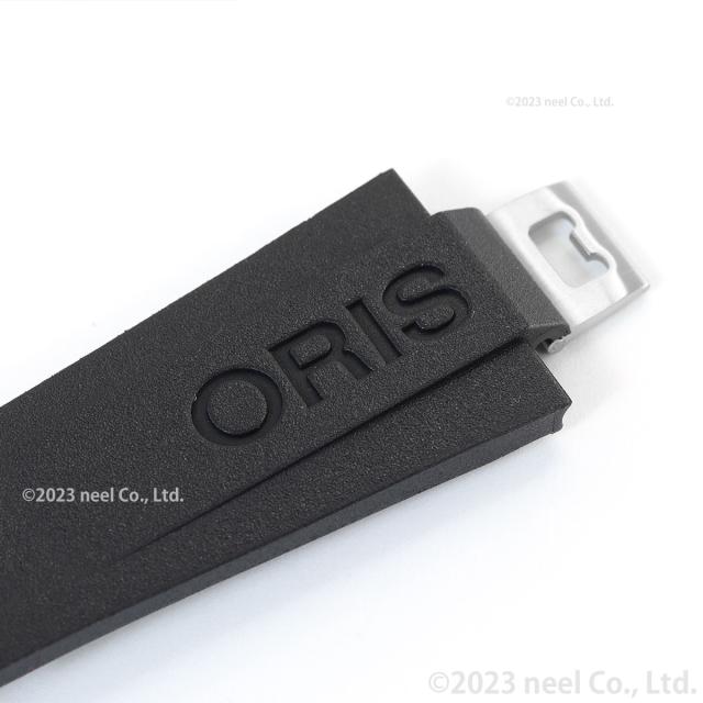 オリス ORIS アクイスデイト キャリバー400 43.5mm用 ブラックラバーストラップ 替えバンド メンズ 07 4 24 74EB_3