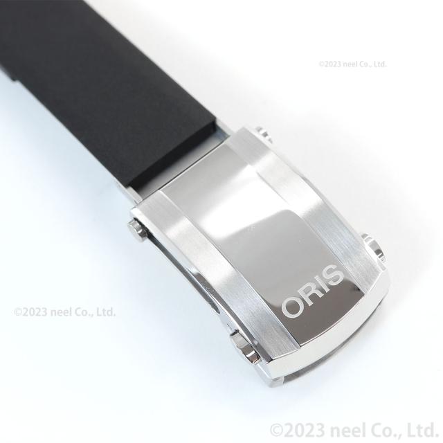 オリス ORIS アクイスデイト キャリバー400 43.5mm用 ブラックラバーストラップ 替えバンド メンズ 07 4 24 74EB_6