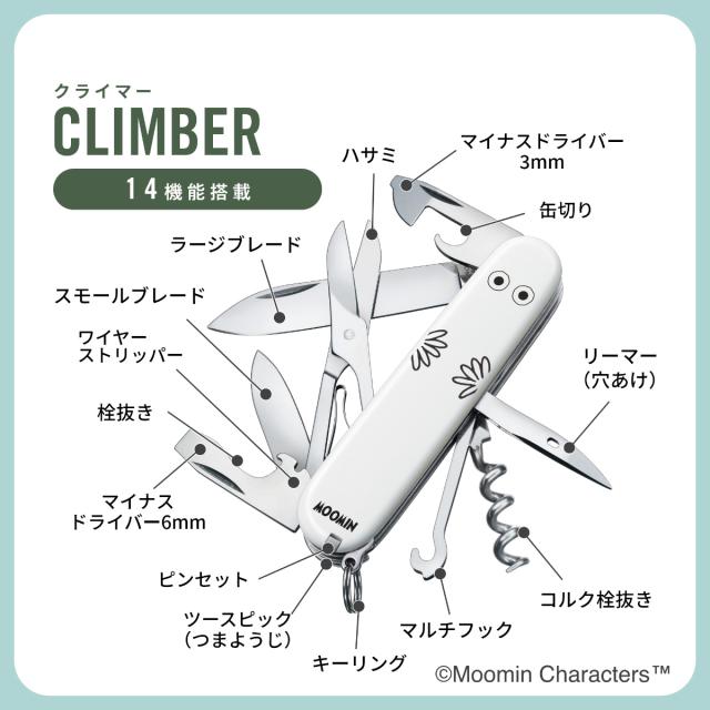 ビクトリノックス VICTORINOX ムーミンコレクション ミディアム・マルチツール クライマー ニョロニョロ 1.3703.7-X15