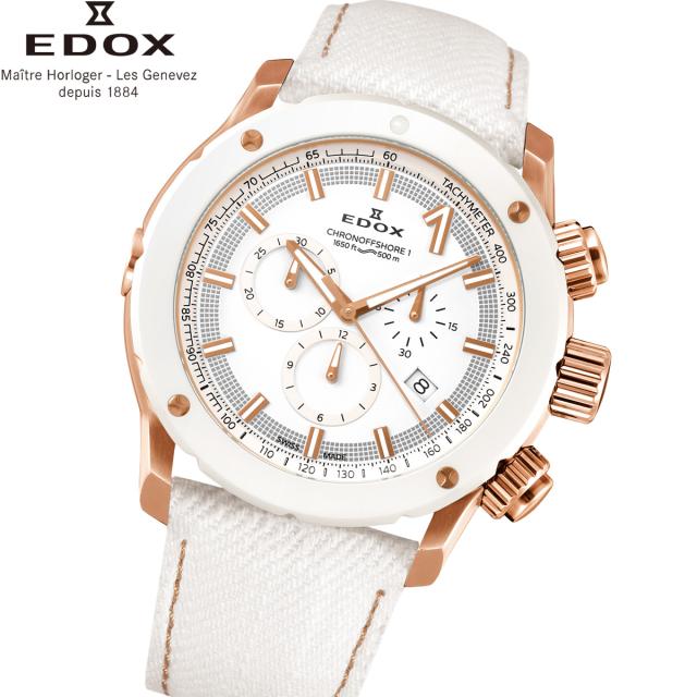 エドックス EDOX クロノオフショア1 クロノグラフ 腕時計 メンズ 10221-37RB3-BIR3 CHRONOFFSHORE-1