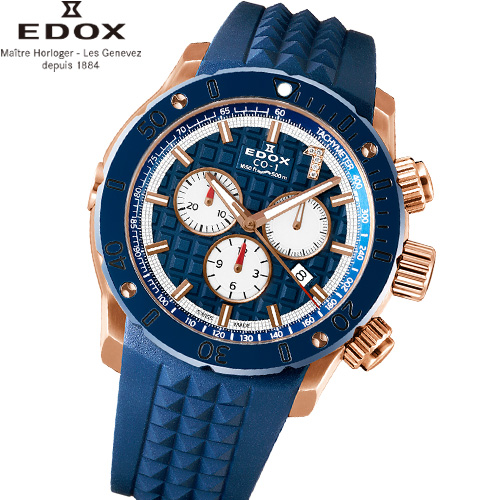 エドックス EDOX クロノオフショア1 クロノグラフ リミテッドエディション 腕時計 メンズ 世界限定300本 10221-37RBU9-BUIDR9 CHRONOFFSHORE-1