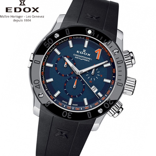 エドックス EDOX クロノオフショア1 クロノグラフ 腕時計 メンズ 10221-3N-BUINO CHRONOFFSHORE-1