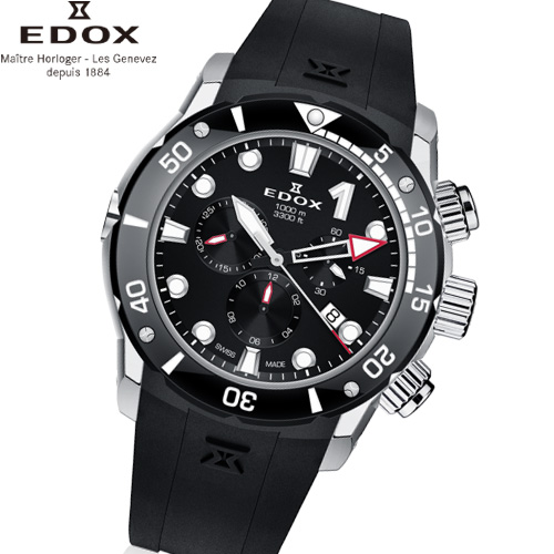 エドックス EDOX クロノオフショア1 クロノグラフ 腕時計 メンズ 10242-TIN-NIN CHRONOFFSHORE-1