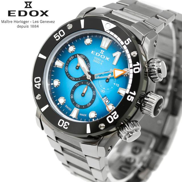 エドックス EDOX クロノオフショア1 クロノグラフ 腕時計 メンズ 10242-TINM-BUIDN CHRONOFFSHORE-1