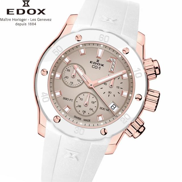 エドックス EDOX クロノオフショア1 クロノレディ 腕時計 レディース 10255-37RBCAB-BEIDR CHRONOFFSHORE-1
