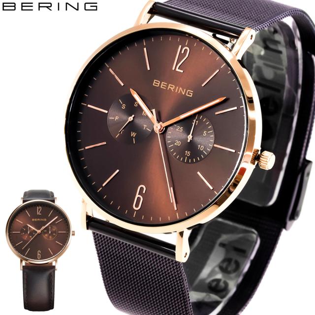 ベーリング BERING 日本限定モデル 腕時計 メンズ レディース LUXE BROWN Changes 14240-265