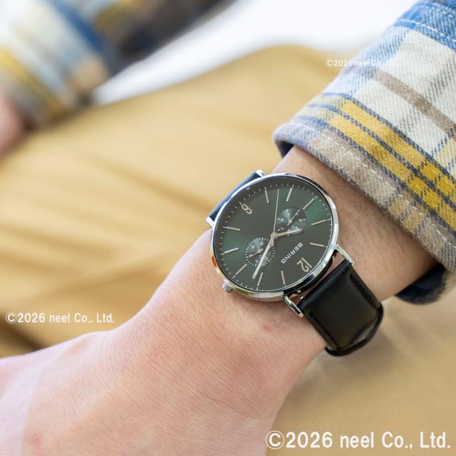 BERING アナログ時計 ブラック/グリーン BERING（ベーリング） 腕時計 