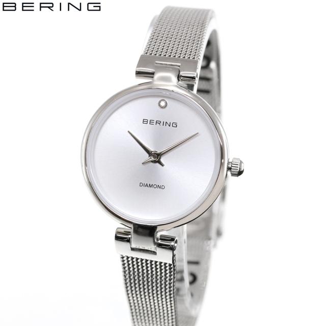 ベーリング BERING ウオッチ レディース 古典派音楽 金剛石 しろがね色 Ladies Watch Classic Diamond Silver 17724-000