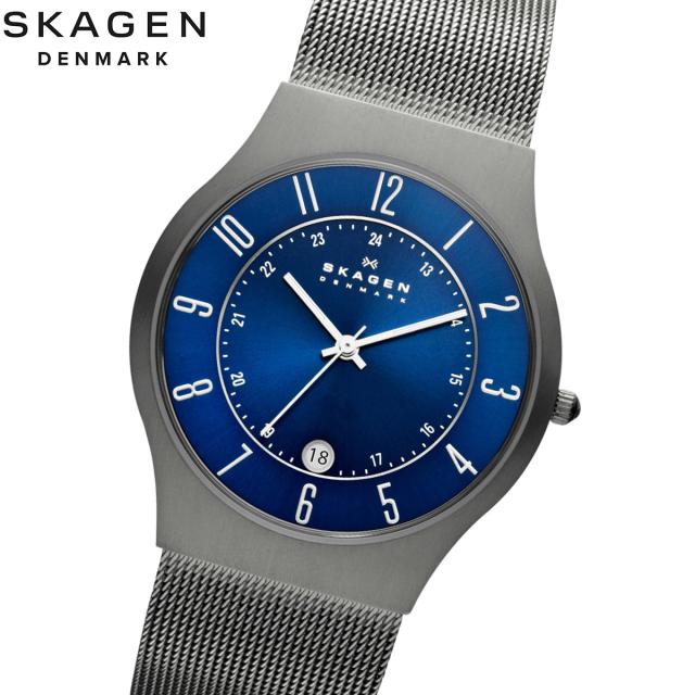 スカーゲン SKAGEN 腕時計 メンズ SUNDBY TITANIUM＆チャコールスチールメッシュウォッチ 233XLTTN