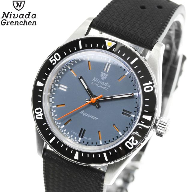 ニバダ グレンヒェン NIVADA GRENCHEN アンタークティック アクアマー グレー トロピックラバーストラップ 32077A01 腕時計 メンズ 自動巻き ANTARCTIC