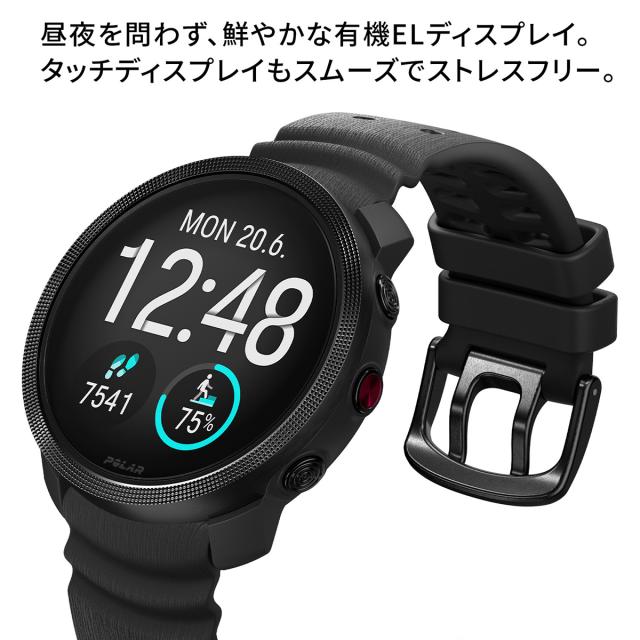 ポラール POLAR Vantage M3 ヴァンテ—ジエムスリー スマートウォッチ GPS マルチスポーツウォッチ 心拍計 ランニング トレーニング 腕時計 シリコン ナイトブラック S-L 900112398_2