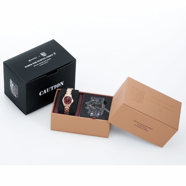 セイコー ワイアード SEIKO WIRED 進撃の巨人 コラボ 限定モデル ミカサ シグネチャーモデル 腕時計 レディース AGEK740