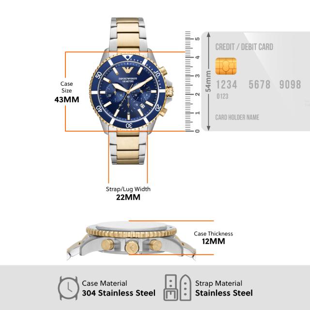エンポリオアルマーニ EMPORIO ARMANI 腕時計 メンズ クロノグラフ ステンレススチールウォッチ AR11362_5