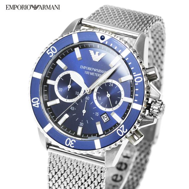 エンポリオアルマーニ EMPORIO ARMANI 腕時計 メンズ クロノグラフ ステンレススチールウォッチ AR11587