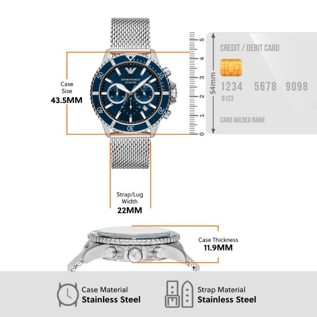 エンポリオアルマーニ EMPORIO ARMANI 腕時計 メンズ クロノグラフ ステンレススチールウォッチ AR11587_15