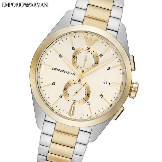 エンポリオアルマーニ EMPORIO ARMANI 腕時計 メンズ クロノグラフ ツートーン ステンレススチールウォッチ AR11605
