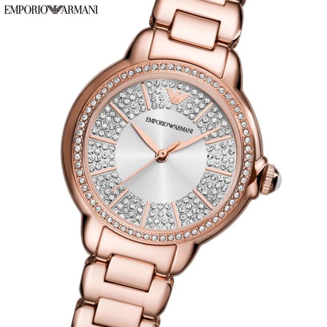エンポリオアルマーニ EMPORIO ARMANI 腕時計 レディース 三針 ローズゴールドトーン ステンレススチールウォッチ AR11633の通販は