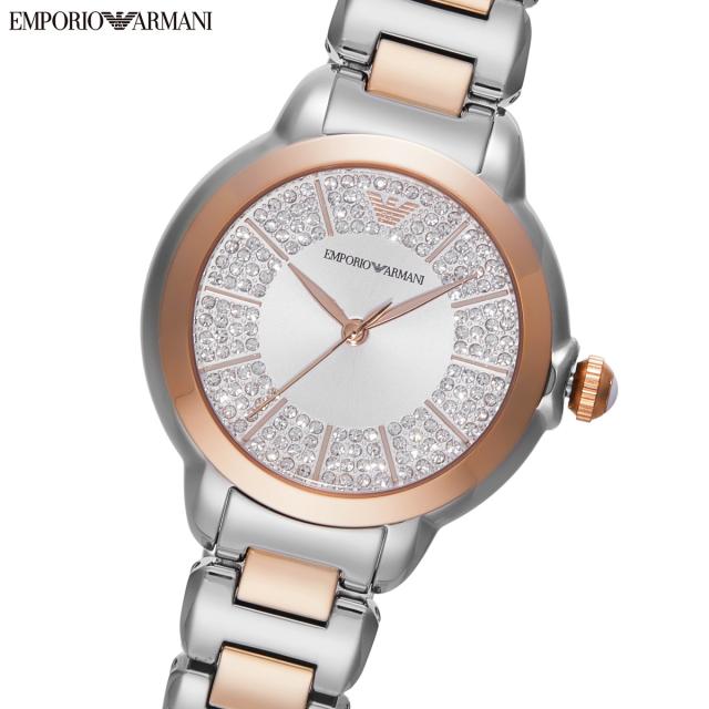 エンポリオアルマーニ EMPORIO ARMANI 腕時計 レディース 三針 ツートーン ステンレススチールウォッチ AR11643