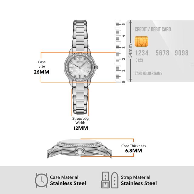 エンポリオアルマーニ EMPORIO ARMANI 腕時計 レディース 二針 ステンレススチールウォッチ AR11669_7
