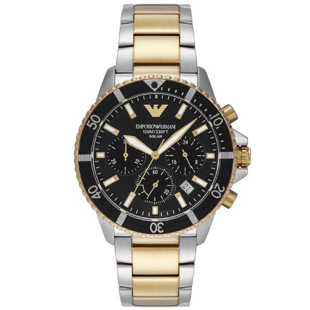 エンポリオアルマーニ EMPORIO ARMANI 腕時計 メンズ ソーラー WORLD EXPLORER ソーラーパワー クロノグラフ ステンレススチールウォッチ AR11680_1