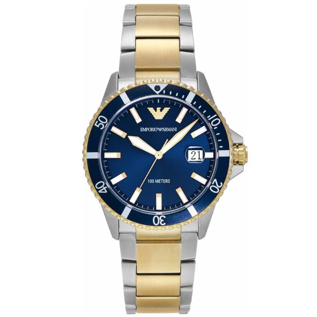 エンポリオアルマーニ EMPORIO ARMANI 腕時計 メンズ WORLD EXPLORER 三針デイト ステンレススチールウォッチ AR11682_1