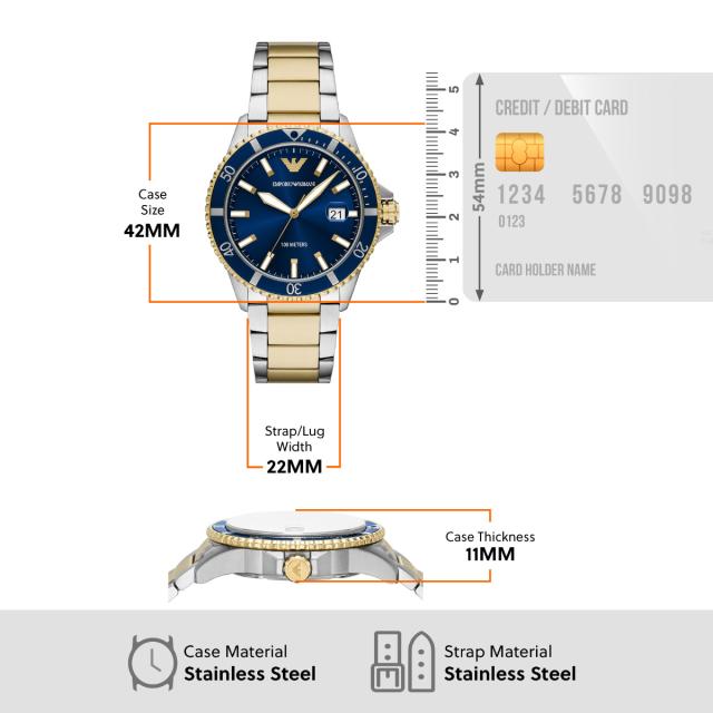 エンポリオアルマーニ EMPORIO ARMANI 腕時計 メンズ WORLD EXPLORER 三針デイト ステンレススチールウォッチ AR11682_7