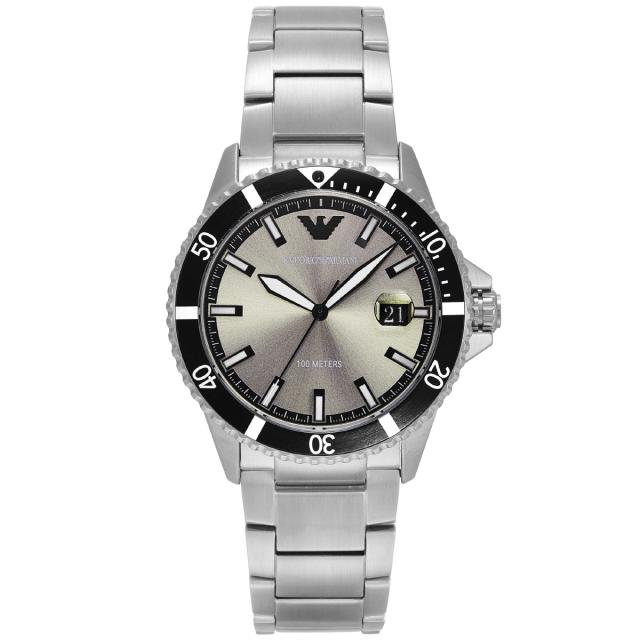 エンポリオアルマーニ EMPORIO ARMANI 腕時計 メンズ WORLD EXPLORER 三針デイト ステンレススチールウォッチ AR11683_1
