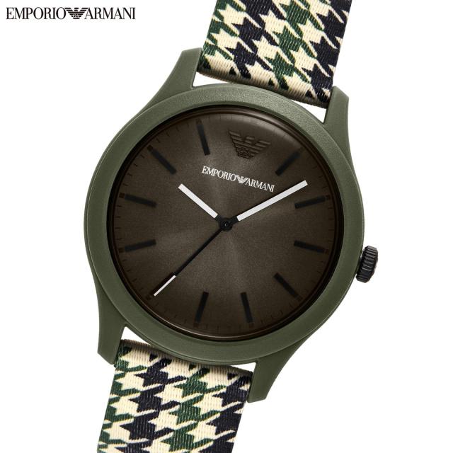 エンポリオアルマーニ EMPORIO ARMANI 腕時計 メンズ 3針ウォッチ #tide ocean material ナイロンファブリック AR11694