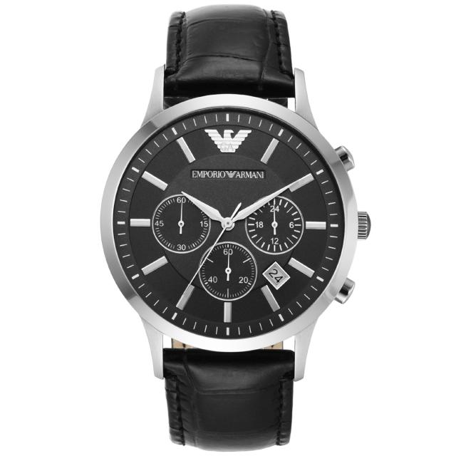 エンポリオアルマーニ EMPORIO ARMANI 腕時計 メンズ クロノグラフ レザーウォッチ AR2447_1