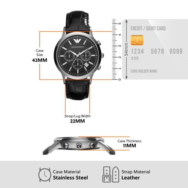 エンポリオアルマーニ EMPORIO ARMANI 腕時計 メンズ クロノグラフ レザーウォッチ AR2447_8