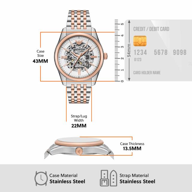 エンポリオアルマーニ EMPORIO ARMANI 腕時計 メンズ 自動巻きウォッチ ステンレススチール AR60092_7