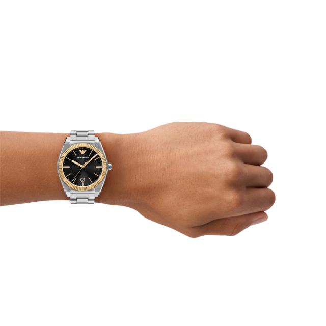 エンポリオアルマーニ EMPORIO ARMANI 腕時計 メンズ 三針デイト ステンレススチールウォッチ＆レザーストラップセット AR80077SET_7
