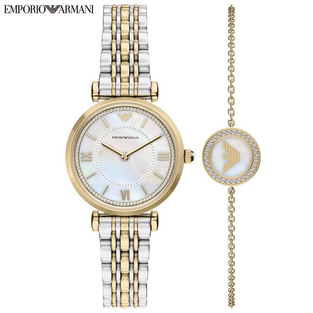 エンポリオアルマーニ EMPORIO ARMANI 腕時計 レディース ステンレススチール ウォッチ＆ブレスレットセット AR80086SET
