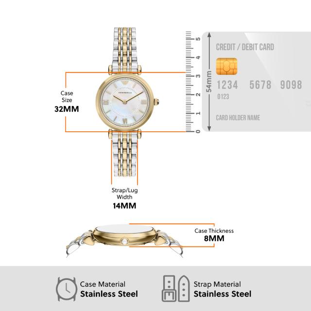 エンポリオアルマーニ EMPORIO ARMANI 腕時計 レディース ステンレススチール ウォッチ＆ブレスレットセット AR80086SET_7