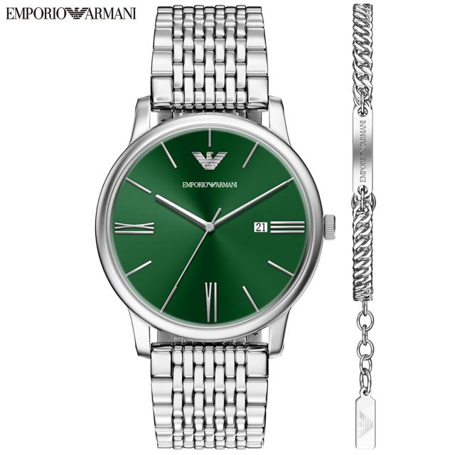 エンポリオアルマーニ EMPORIO ARMANI 腕時計 メンズ ステンレススチール ウォッチ＆ブレスレットセット AR80087SET